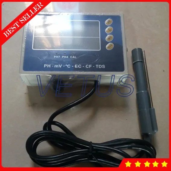 PHT 028 двухуровневый дисплей 6 в 1 цифровой измеритель PH TDS Temp EC CF MV тестер с