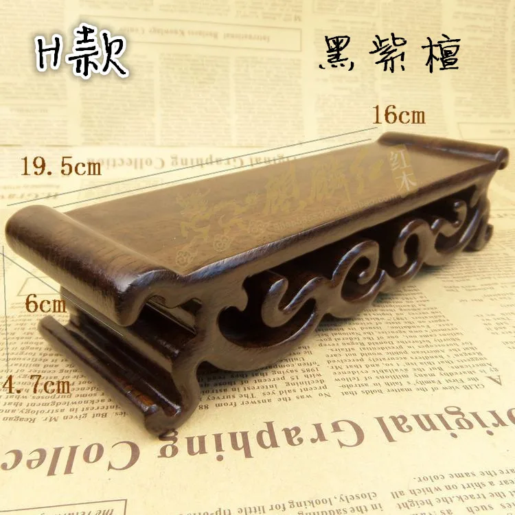 Kylin rosewood handicraft stone jade teapot head black wood base saucer scroll several seals | Дом и сад