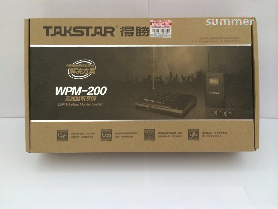 Takstar WPM 200/wpm200 UHF Беспроводная система монитора использовать для записи студии/на