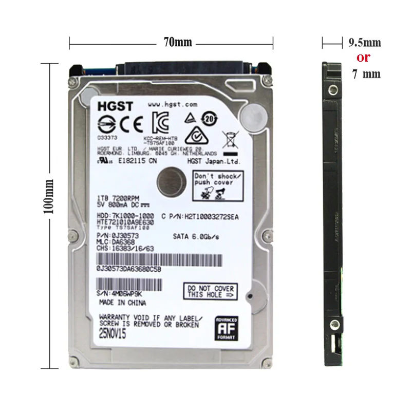 Оригинальный разобранный б/у жесткий диск для ноутбука бренда HGST Hitachi 2 5 дюйма 160