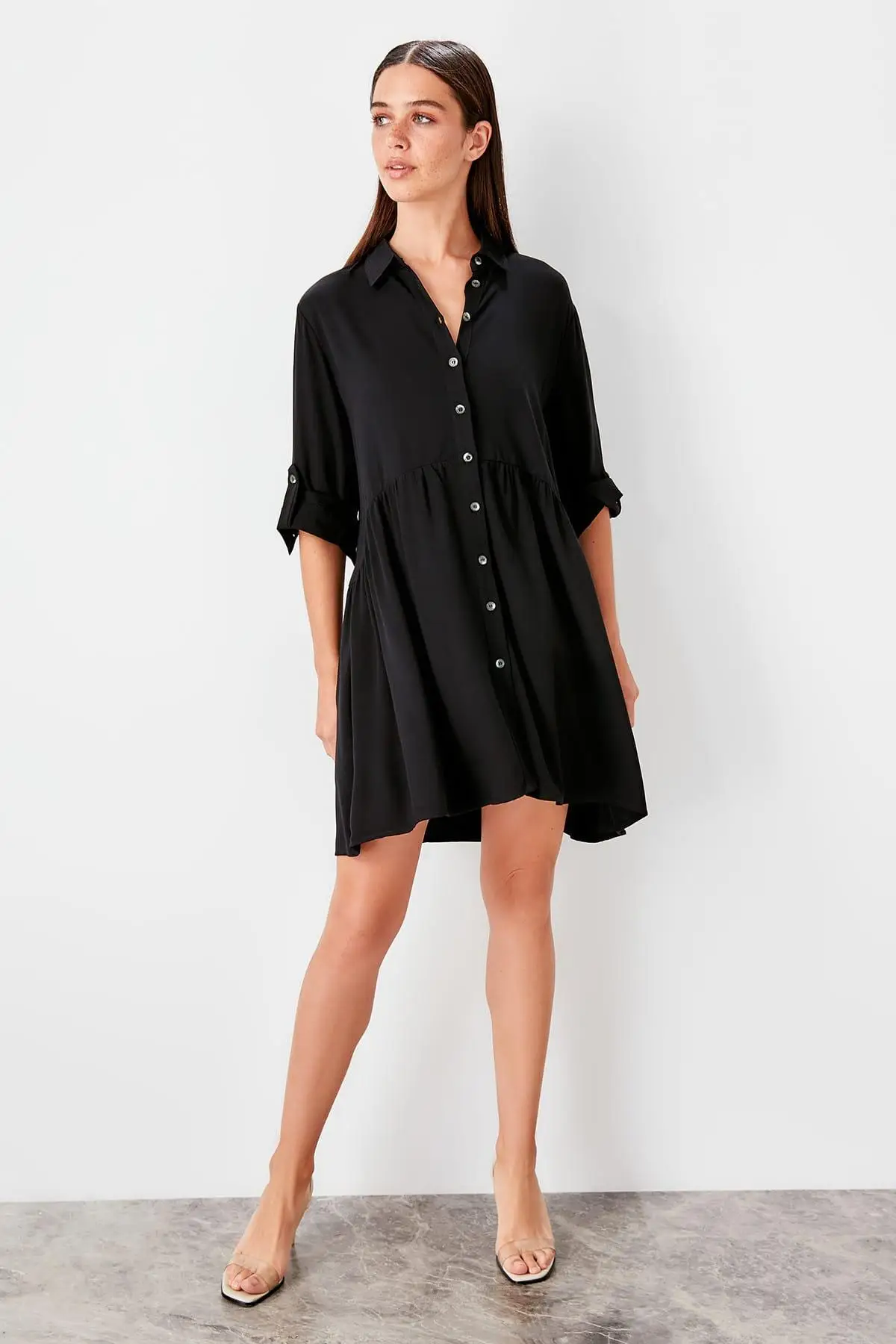 

Trendyol Black Patterned Dress TWOSS19ST0085