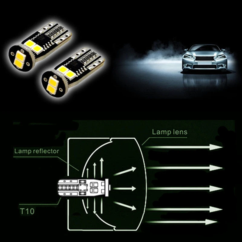 4 шт. автомобильные светодиодсветодиодный лампы YHKOMS T10 W5W 192 168 SMD 2835 6000 К 12 В |