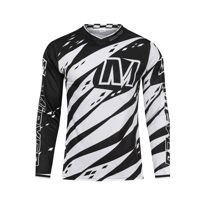 Фото Мужская одежда для езды на мотоцикле Ricing Downhill Jersey DH MTB BMX, одежда для горного велосипеда, мотокросса, топы, одежда Ropa Ciclismo №2