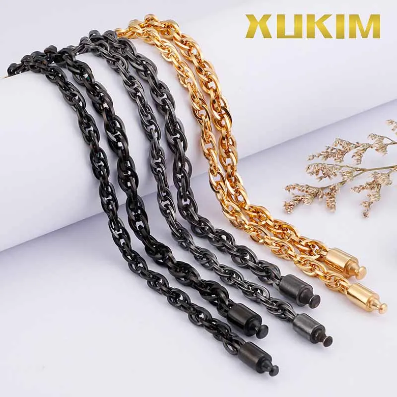 XCN223 Xukim ювелирное изделие стальная цепочка золотого цвета мужское модное
