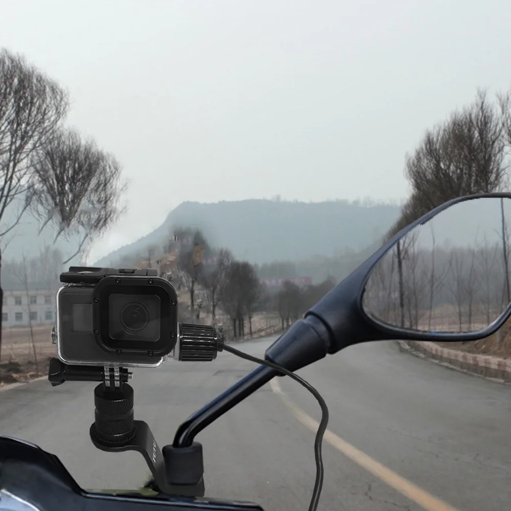 Алюминиевое вращающееся на 360 Градусов Крепление зеркало заднего вида мотоцикла