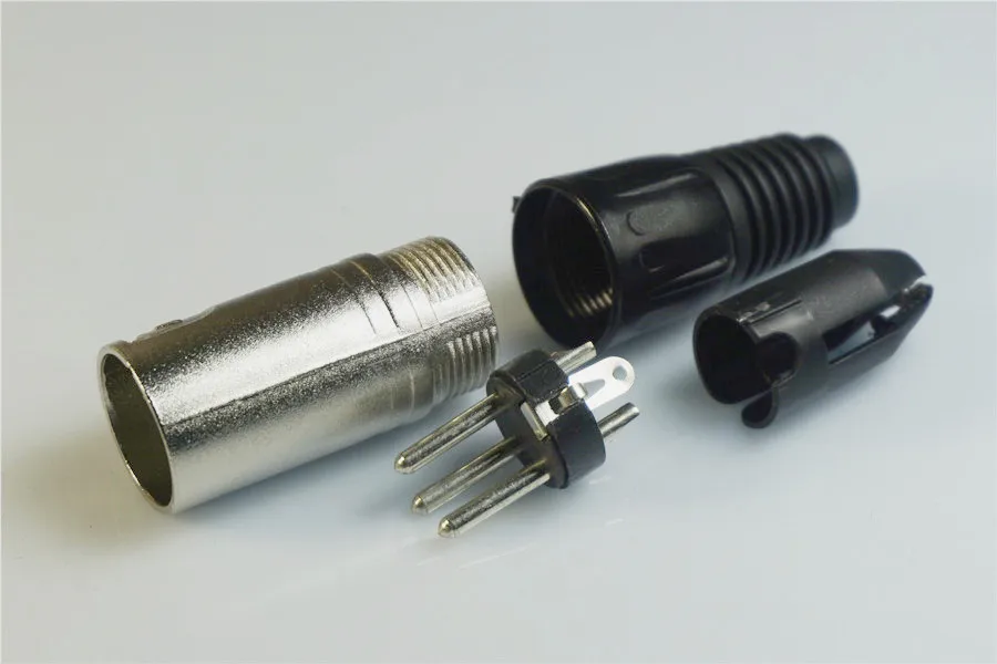 100 шт. XLR Мужской 3 контактный микрофонный аудиокабель с разъемом|wire pin|connector