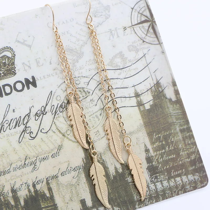 Серьги-подвески в стиле бохо женские длинные висячие ювелирные украшения на