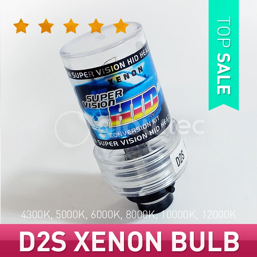 

1 шт., Автомобильная ксеноновая лампа D2S 6000K 4300K 8000K 10000K 12000K GLOWTEC