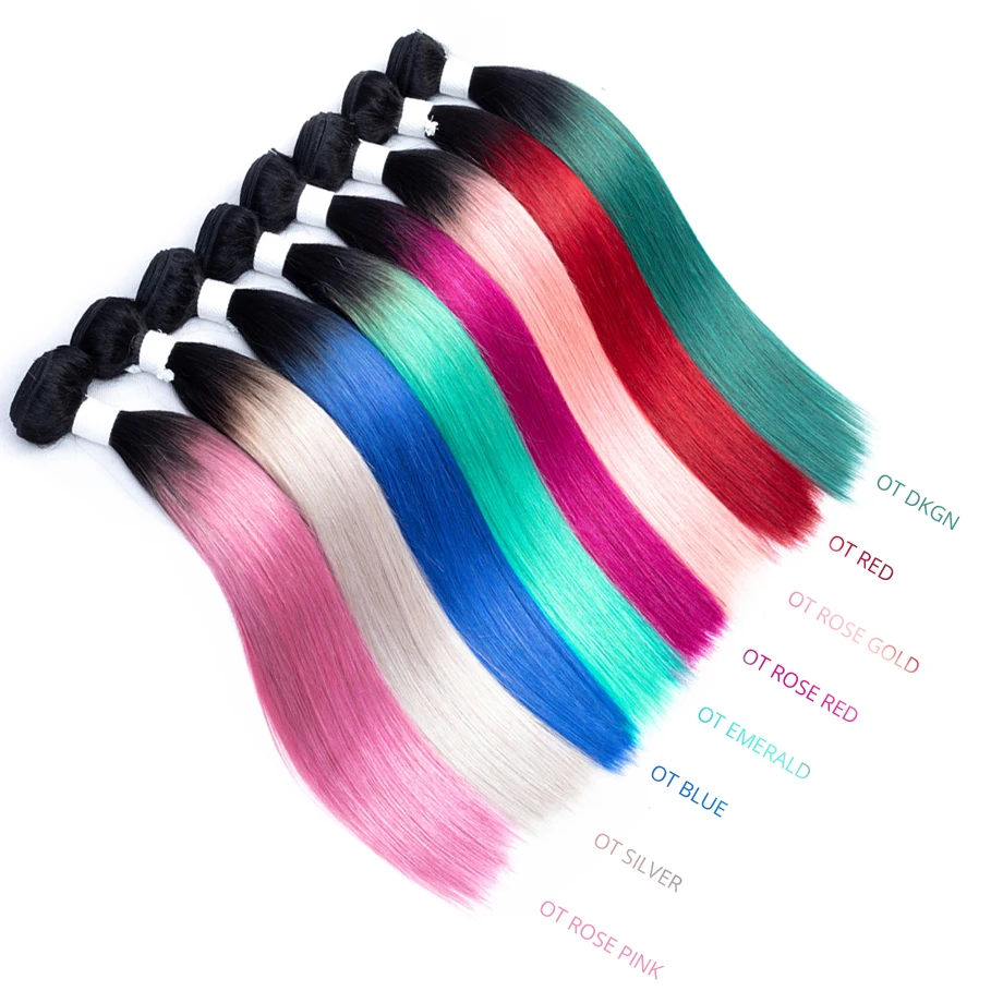 От предварительно окрашенных волос ed пряди человеческих от 10 до 18 дюймов