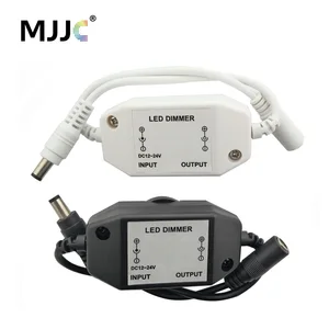 Светодиодный диммер 12 В, 2 А, 24 Вт, ручка, светодиодный диммер, встроенный переключатель затемнения, ВКЛ.ВЫКЛ. Для одноцветной светодиодной ленты