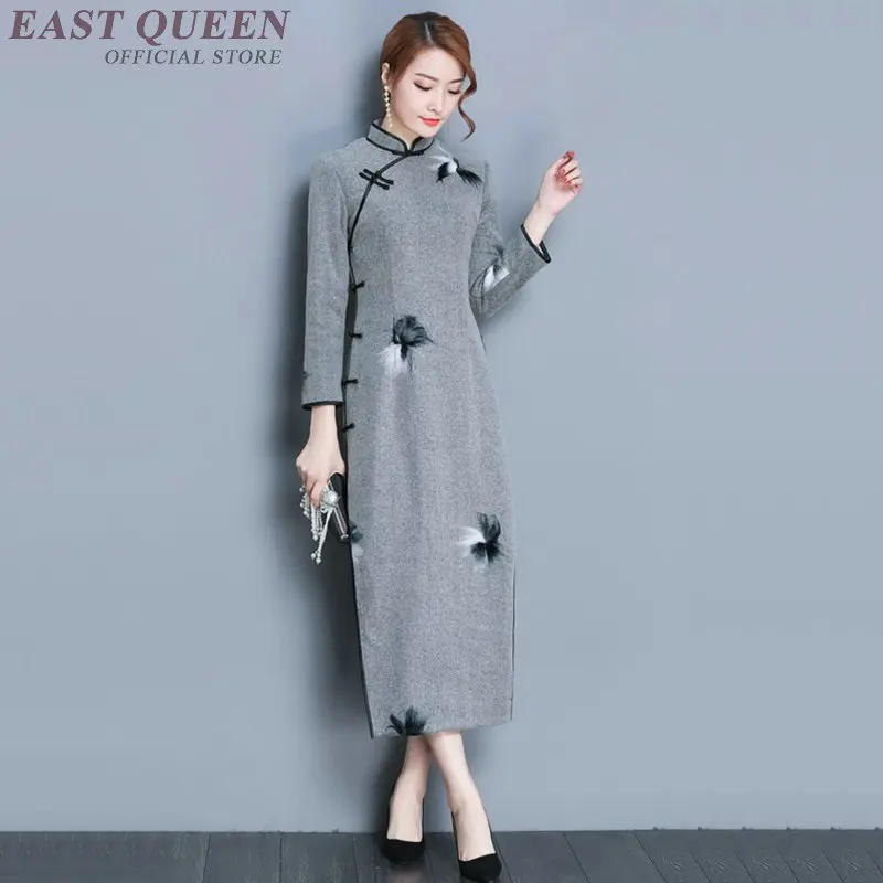 Cheongsam qipao китайское оригинальное платье китайская женская традиционная китайская одежда qi pao Женское зимнее платье AA3325