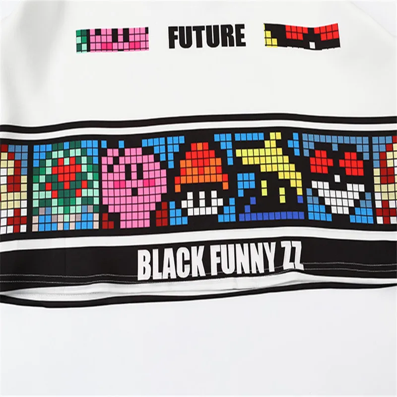 Для женщин Осень Толстовка моды Корейский игровой Box Цифровой укороченный Топы