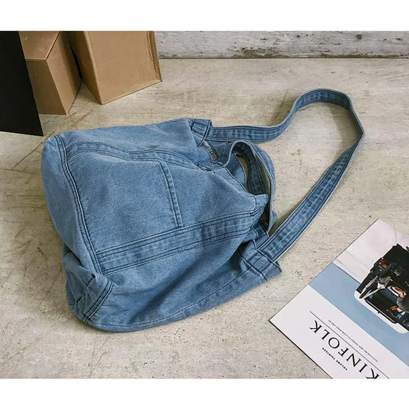 Wholesale Hot Fashion Women Crossbody Bag Denim Large Capacity Simple Vintage Casual Messenger Style Soft Fabric KA-BEST | Багаж и сумки