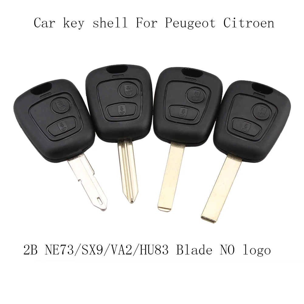 2 кнопки для Citroen C1 C4 для peugeot 106 107 207 307 407 206 306 406 Замена дистанционный ключ чехол в виде ракушки запись Fob