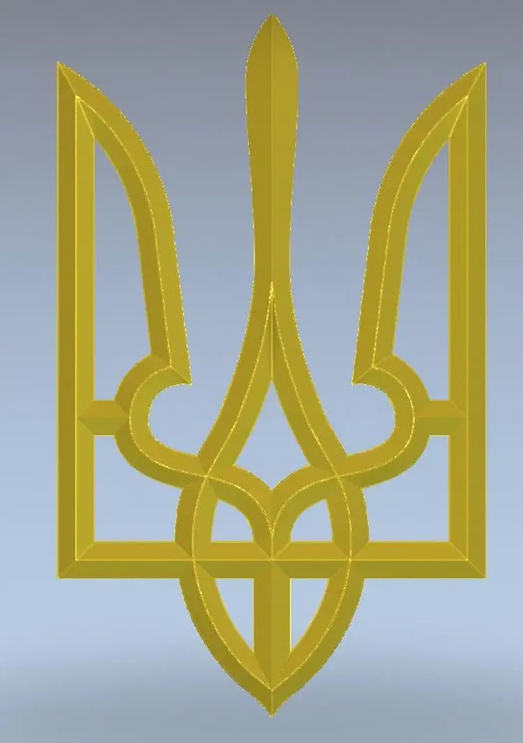 

3d model relief for cnc in STL file format Trident