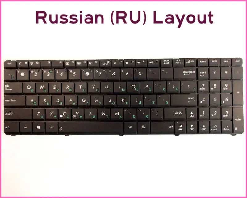 Клавиатура для ноутбука ASUS G51J Новая русская версия G51JX G51VX G53JW X61Gx N71 K55N|ru keyboard|keyboard