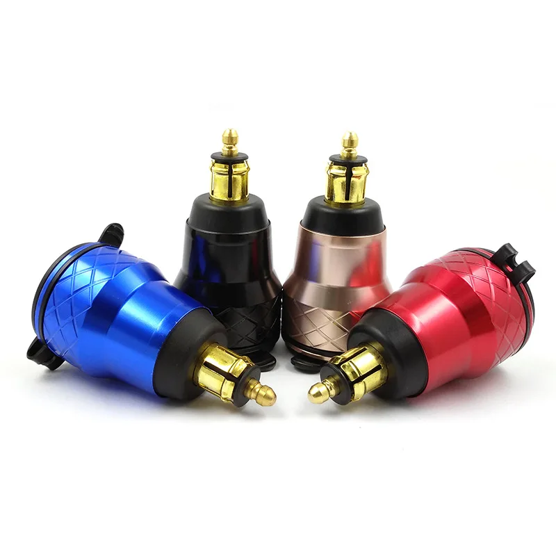 Золотое зарядное устройство из алюминиевого сплава Quick Charge 3 0 Dual USB для мотоциклов