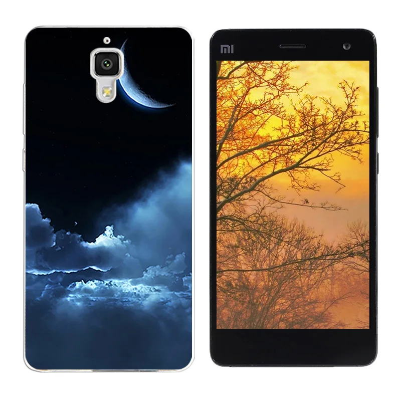 Для Xiaomi Mi4 M4 силиконовый чехол ТПУ для Mi 4 мягкая задняя черная крышка принт