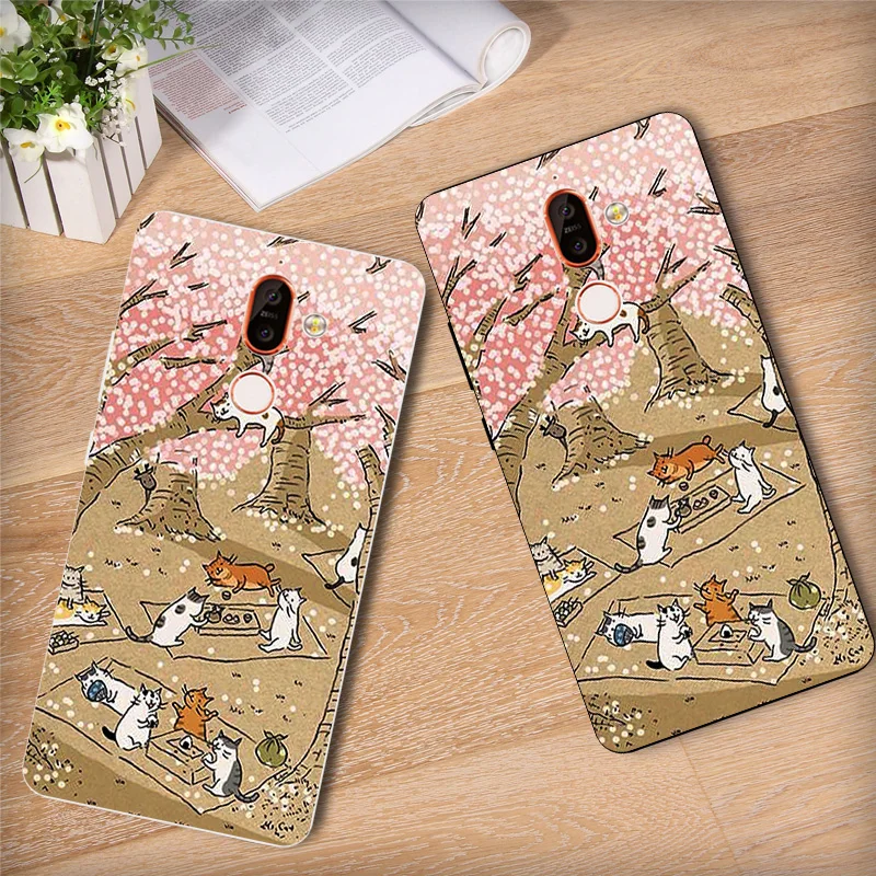 Fundas for Nokia 7 Plus DIY Silicone Clear TPU Ultra Thin Soft Dog Cat Back Cover Phone Case 7plus 6.0&quot Black Shell |