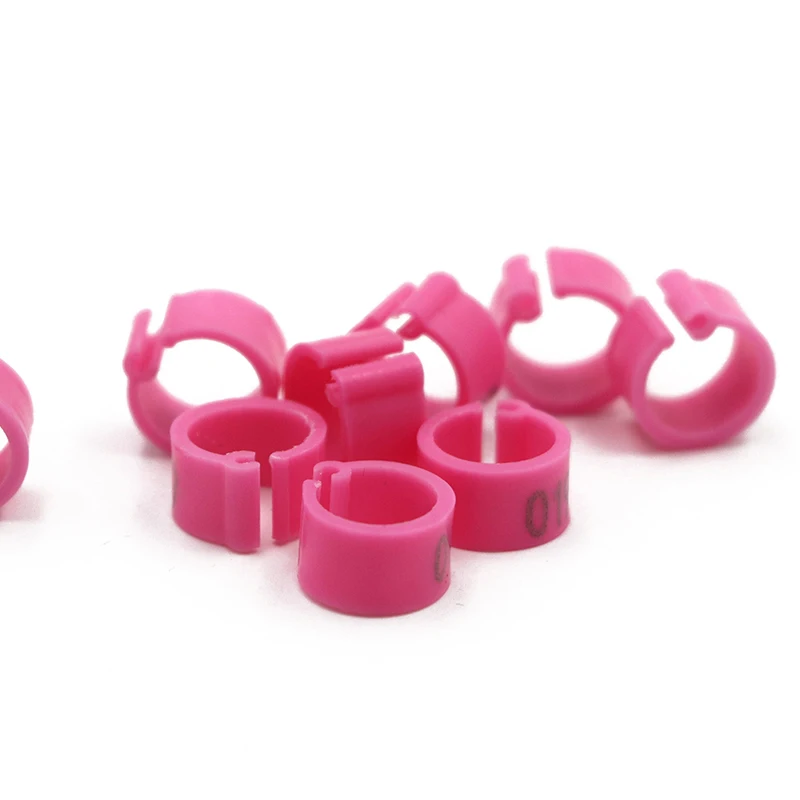 2 Set Of 1-100 Numbered 10mm Poultry Bird Pigeon Duck Chicken Clip Leg Color Foot Rings Pet Management Logo Identification Tool