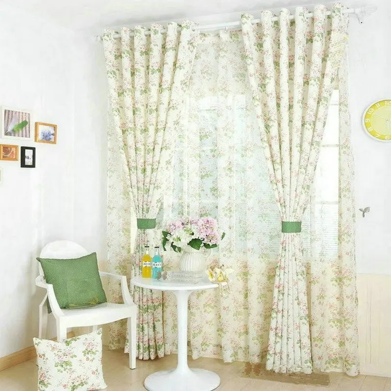 Занавески для спальни bIgmUm в пасторальном стиле с принтом листьев деревенских