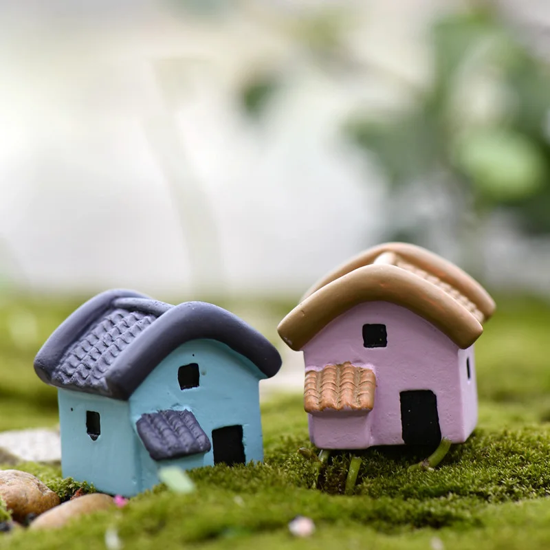 2019 1 шт. маленький белый дом DIY Смола Фея Сад ремесло украшение миниатюрный микро