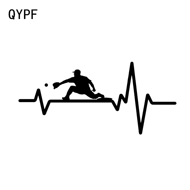 QYPF 16 5*7 6 см самая крутая бейсбольная линия сердечного ритма автомобильные