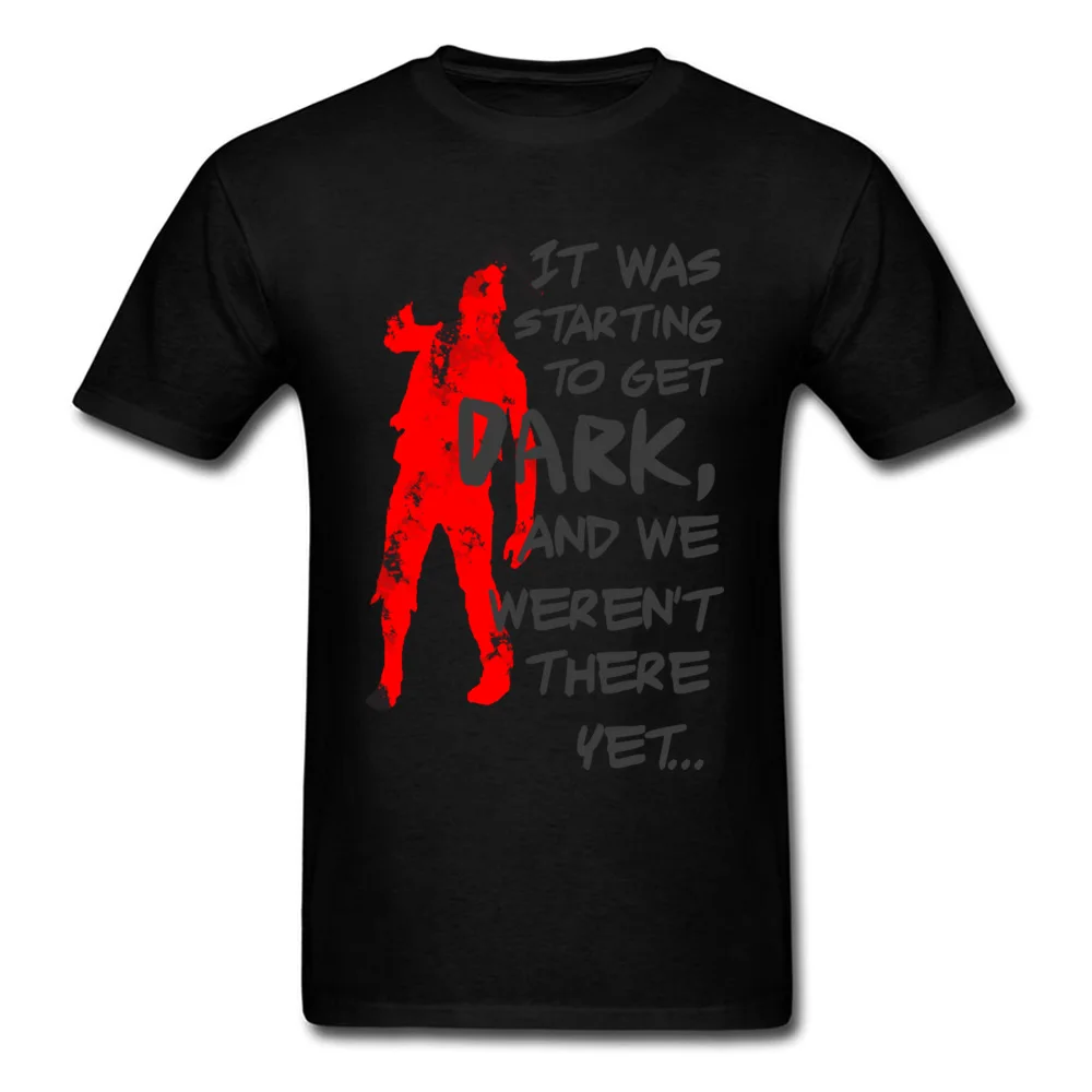 

We Werent There Yet 2018 Men T-shirts Letter Red Zombie Walking Dead Print Cool Black Tee Shirt Short Sleeve Tops Graffiti