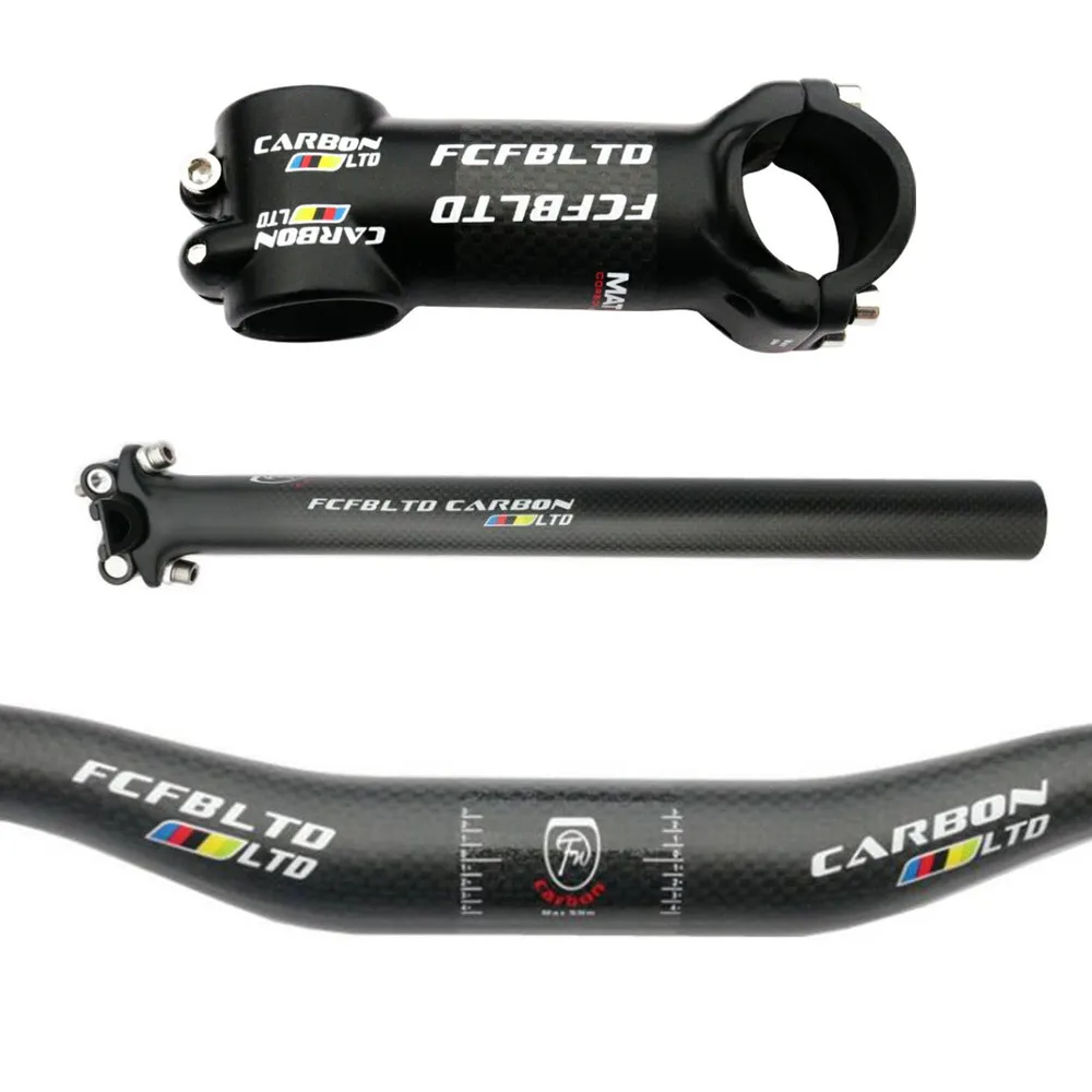 

carbon MTB Bike Handlebar Bike Set Mountain Bike Handlebar & Stem & Carbon cycling Parts Bike Parts Set