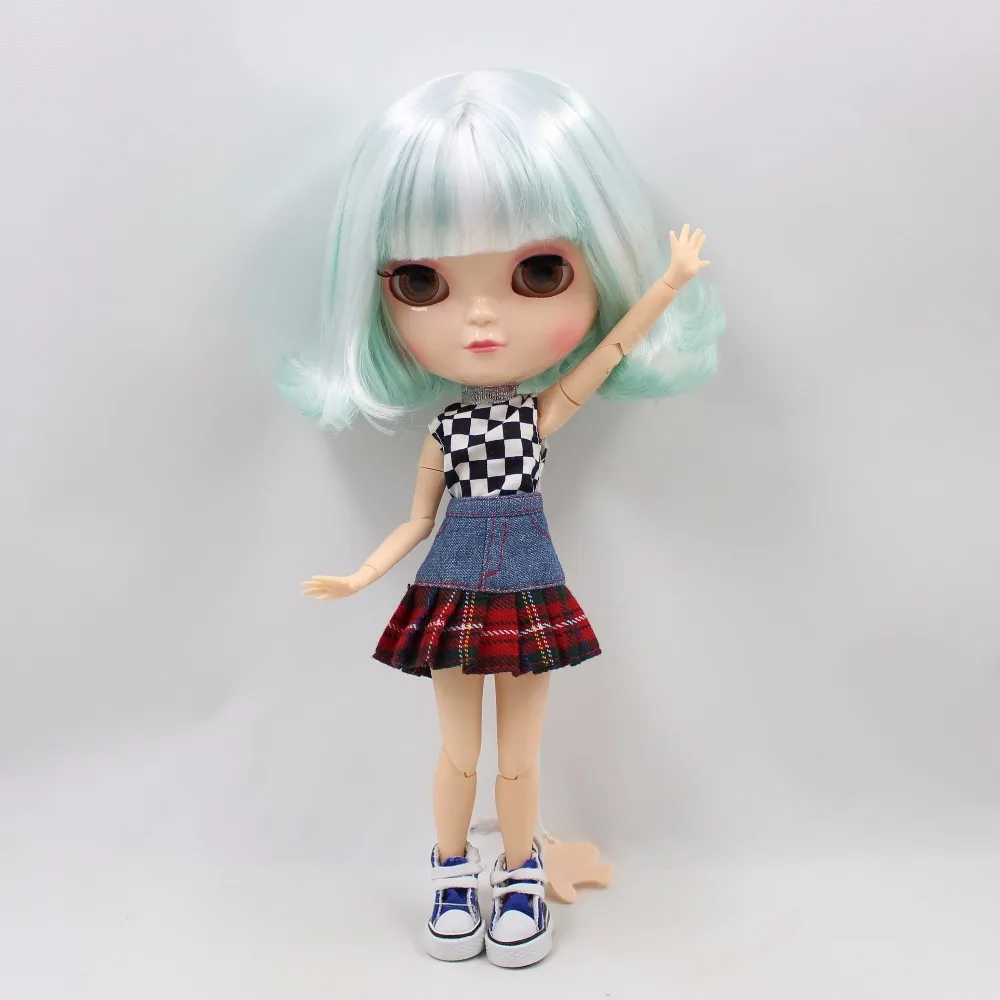 Кукла ICY DBS с белой кожей короткие белые Мятные волосы азон тело 1/6 30 см