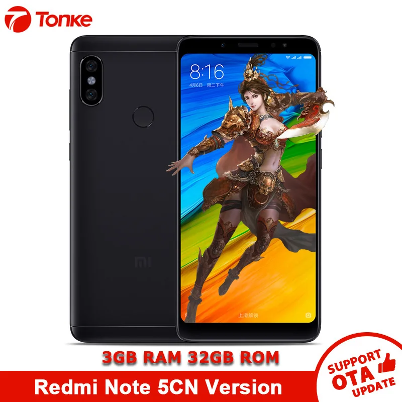 Xiaomi Redmi Note 5 глобальная прошивка 3 ГБ ОЗУ 32 Гб ПЗУ Snapdragon 636 Восьмиядерный полный