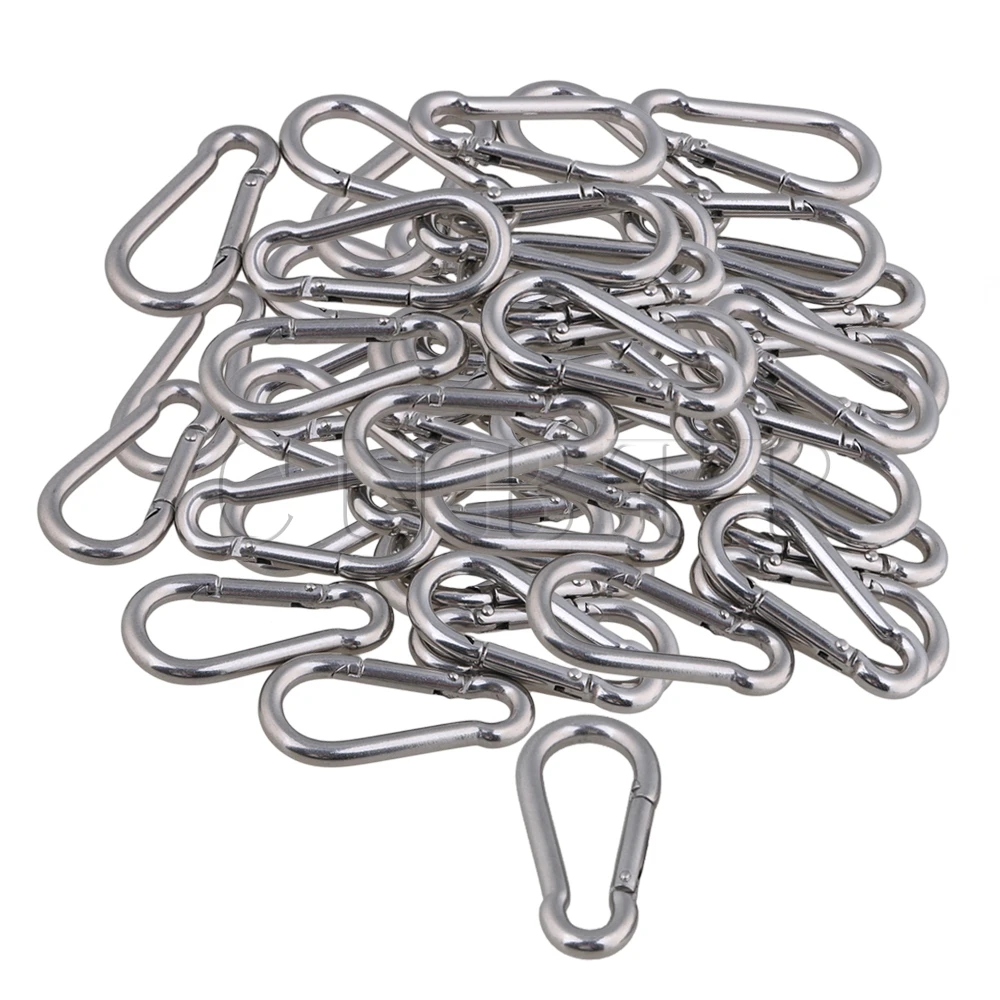 

CNBTR M6x60mm 304 Stainless Steel Spring Snap Hook Quick Link Lock Hook