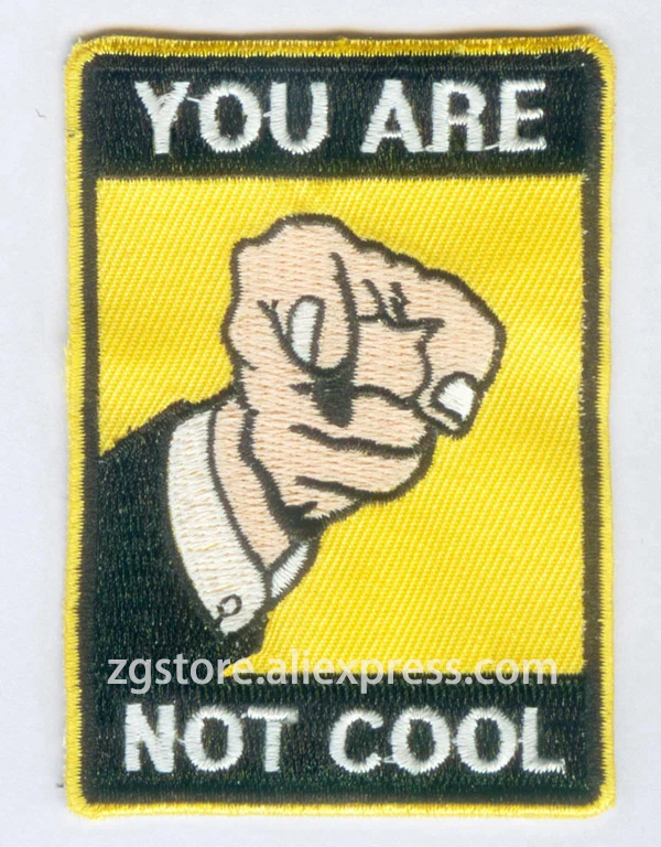 Патчи с вышивкой в стиле панк музыкальной рок группы 8 4x5 7 см EPP1233 YOU ARE NOT COOL|patch iron
