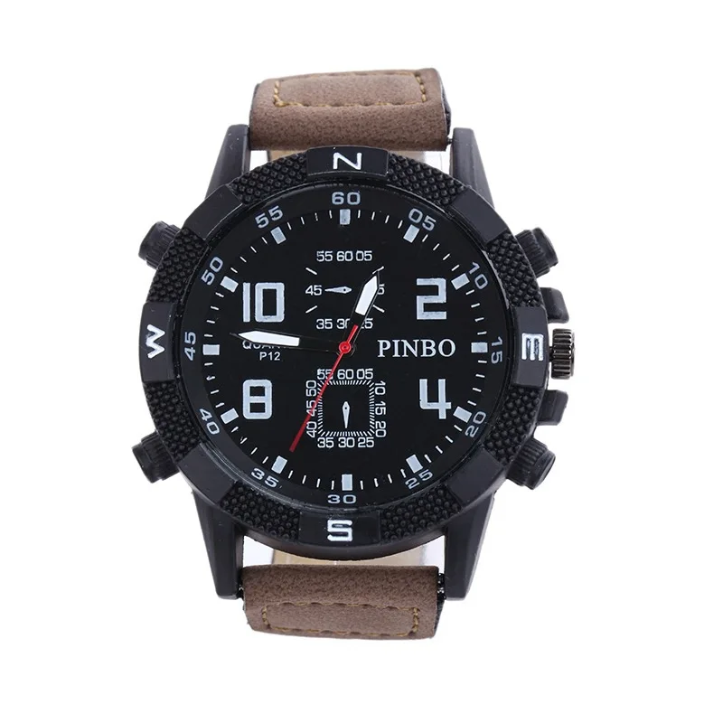 Новое поступление повседневные кварцевые часы с кожаным ремешком Лидер продаж