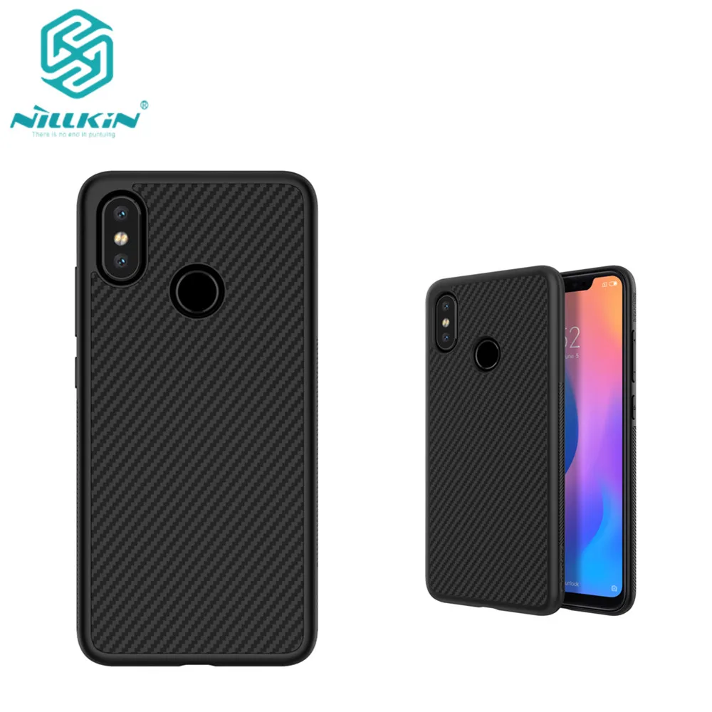 Nillkin Synthetic fiber Carbon PP Plastic Back Cover for Xiaomi Mi8 Mi 8 case Magnetic ultra thin slim inner iron sheet |