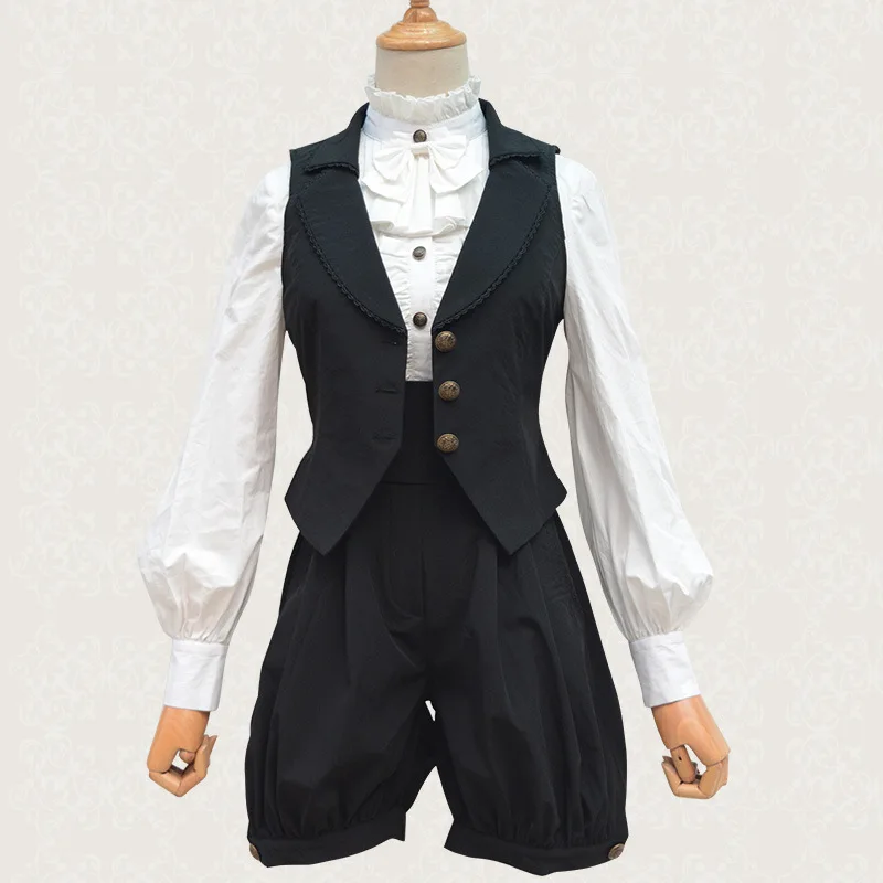 Винтажный женский черный костюм комплект из двух предметов классный однобортный