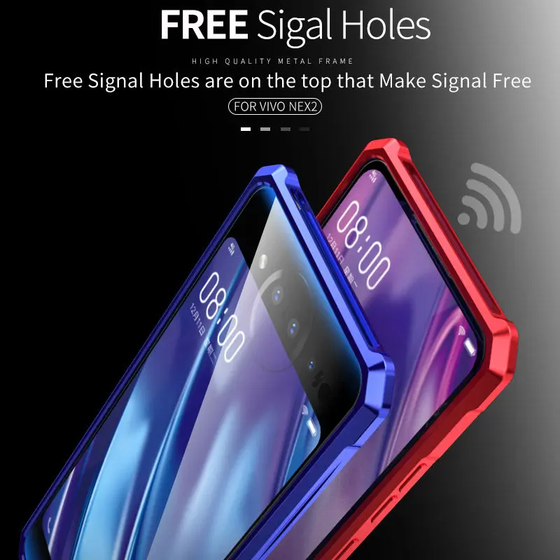 2019 Роскошный Металлический футляр для бампера Vivo Nex Dual display Smarthone Hippo Пряжка 2 Coque
