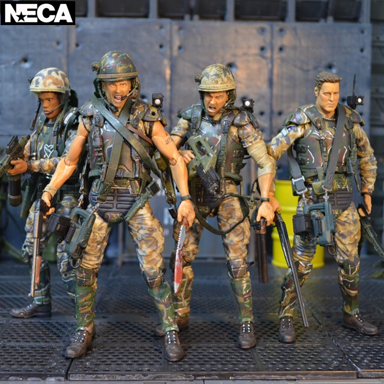 Фигурка хищника инопланетянина NECA колония морской пехоты наемник солидник AVP 2 7