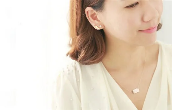 1 пара-металлические длинные серьги-гвоздики с перьями милые листьями дерева для