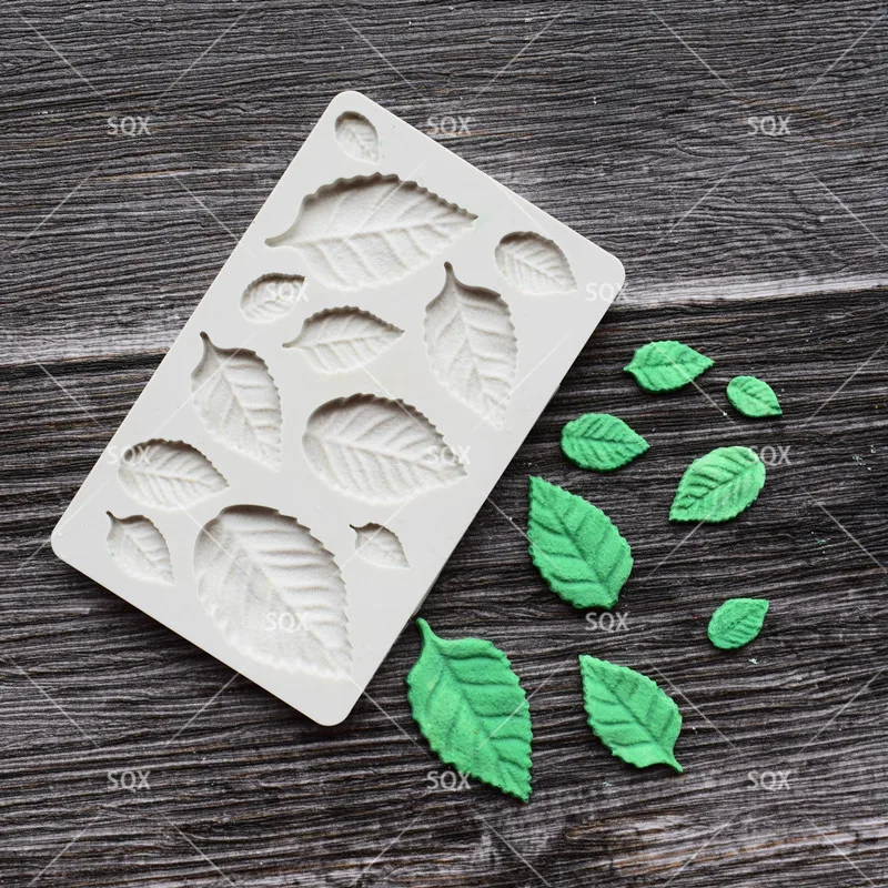 Формы для выпечки шоколадной помадки в форме листьев силиконовые формы