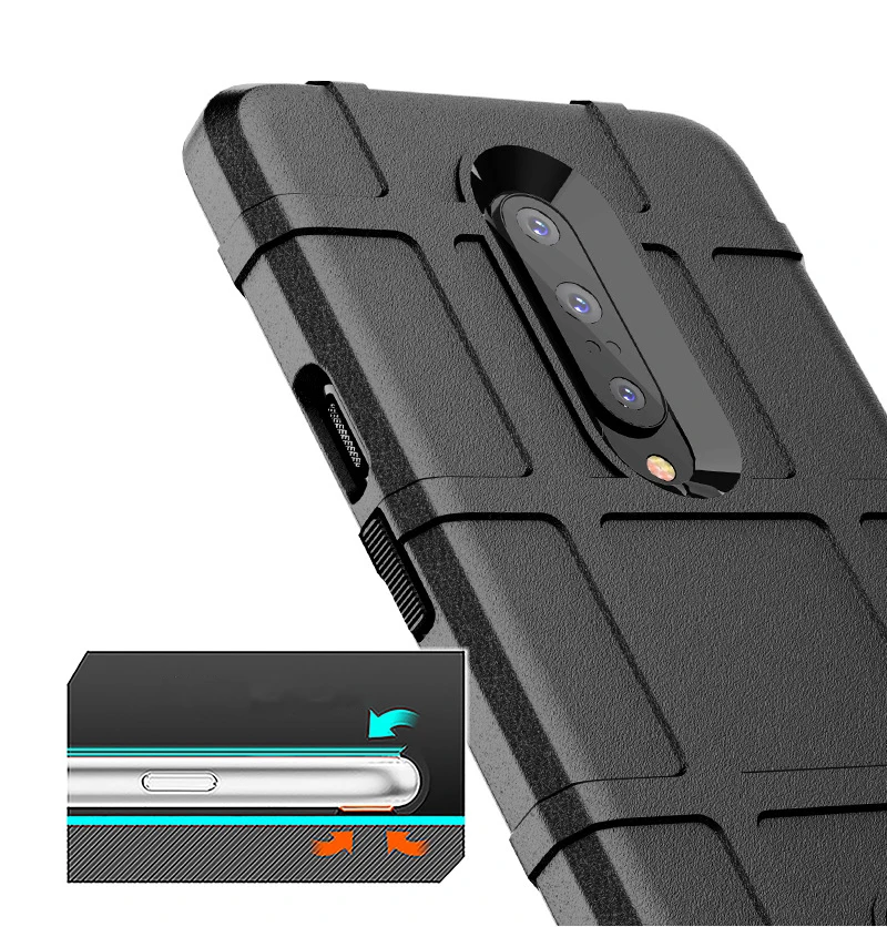 Чехол для Oneplus 7 Pro защитный силиконовый бампер ударопрочный чехол 1 + 7Pro Funda Caphina |