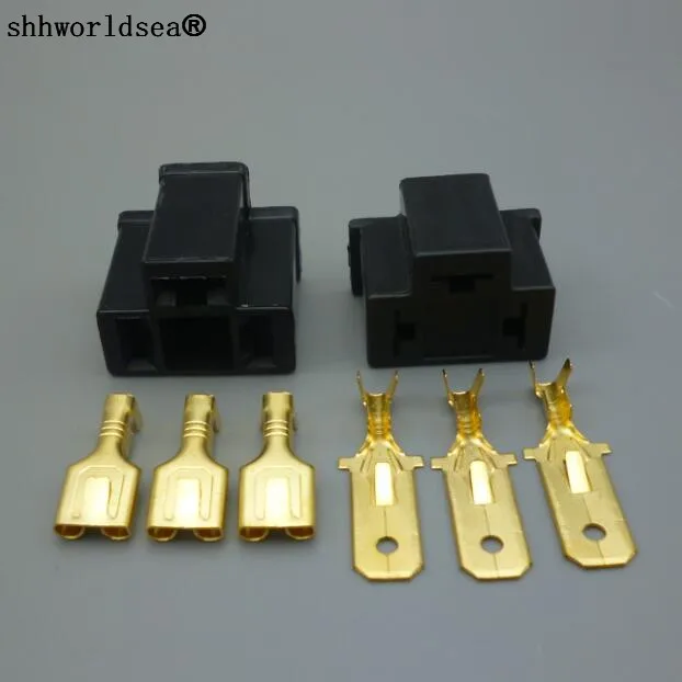 

Shhworldsea 100kits 3 Pin H4 Headlight Socket Automotive Connector For Audi VW DJD031A-1