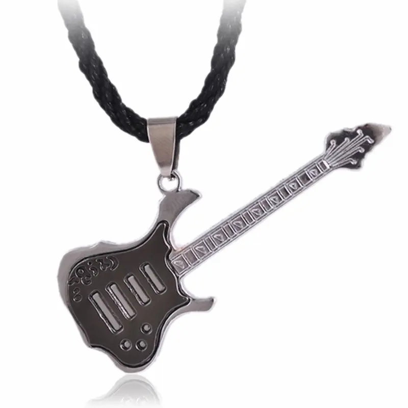 Ожерелье для рок гитары с покрытием из нержавеющей стали кулон меди и титана - Фото №1