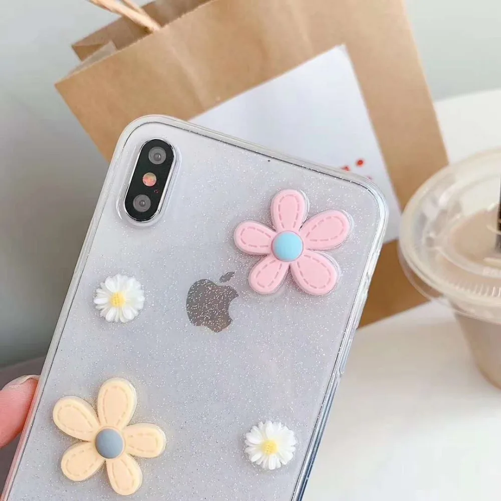 Marchcover для iPhone XS MAX XR X Милая коробка сладостей цветов ромашки 8 7 6S 6 Plus Прозрачный