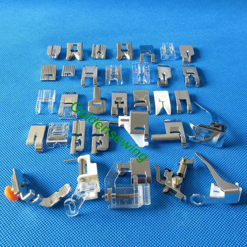 Пластиковая коробка 34 шт прижимной лапки для Bernina старого стиля 640 2 642 644 700