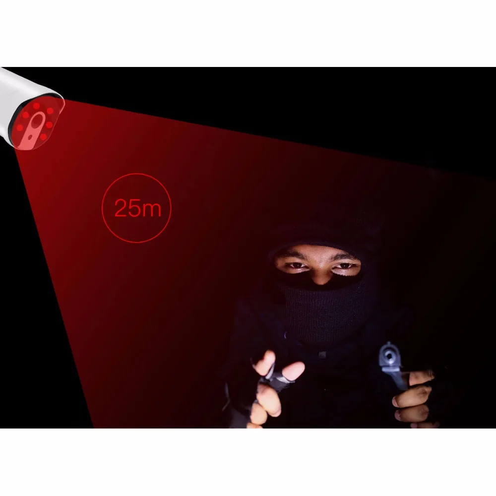 AZISHN FULL HD 1080P IP камера ONVIF с обнаружением движения CCTV наружная металлическая