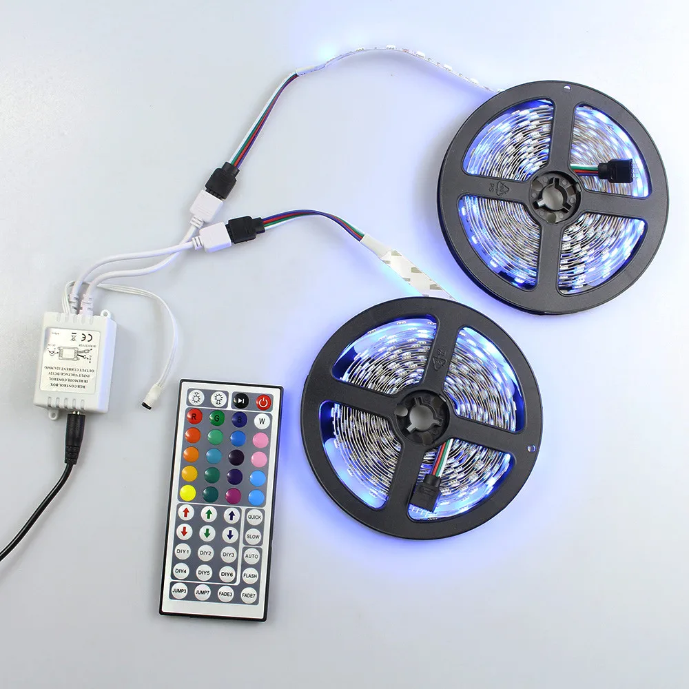 44 ключа с двумя разъемами ИК-пульт дистанционного управления RGB выход 12 В 12 В 2 порта Диммер для 3528 5050 SMD RGB светодиодный светильник