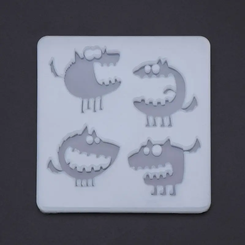 Новое поступление силиконовой формы DIY ювелирных изделий инструменты Хэллоуин Монстр Забавный эпоксидной смолы кулон зеркало УФ аксессуары - Цвет: 1