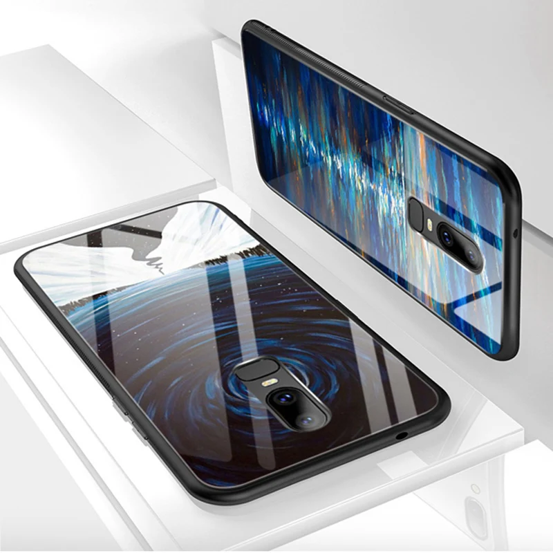 Чехол для Oneplus 6, Роскошный чехол для телефона из закаленного стекла, чехлы для Oneplus6 1+ 6 One plus 6 Capa A6000, Защитные Чехлы