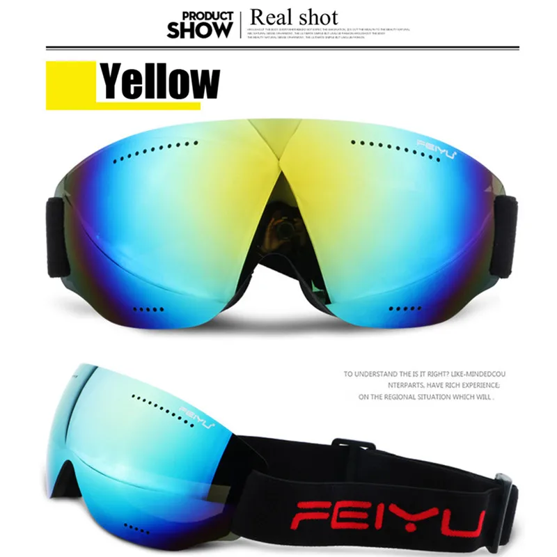 Kids Adult Ski Goggles Snowboard Anti-fog Gafas Motocross men/women Sport Snow Skating | Спорт и развлечения